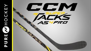 CCM Super Tacks AS4 Pro Hockey Stick  Product Review [upl. by Malilliw]