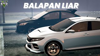 BALAP LIAR  TARUHAN 5 JUTA  GTA 5 ROLEPLAY [upl. by Pavyer]