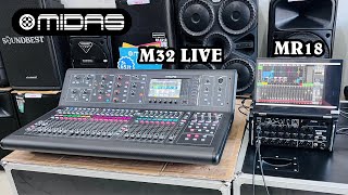 Compare suara Preamp MIDAS M32 LIVE VS MIDAS MR18 [upl. by Corena]