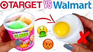 TARGET SLIME VS WALMART SLIME Which is Worth it [upl. by Cybill]