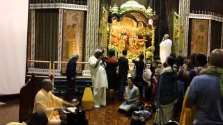 Narsingh Aarti by HH Radhanath Swami in ISKCON Brooklyn [upl. by Jamilla]