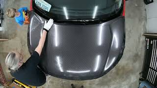 Carbon Fiber 3M Honda Civic Hood Wrap [upl. by Dre]