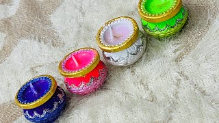 Happy Diwali 🪔🧨Cute Colorful Matka Diyas [upl. by Ertnod]