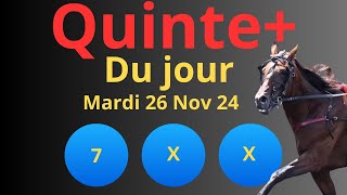 Pronostic Du Quinté Masse Commune Du Mardi 26 Novembre 2024 à Deauville Réunion 1 Course 2 [upl. by Ledeen]