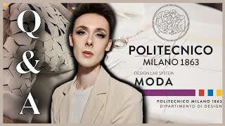 STUDIARE FASHION DESIGN AL POLITECNICO DI MILANO  QEA The Fashion Doctor [upl. by Ecinna]