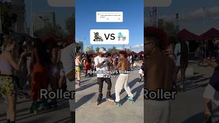 Rollerblader VS Roller Skater 🔥😱 rollerblading rollerskating vs shorts [upl. by Stavros335]