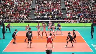 Volleyball Japan vs Serbia Amazing Full Match 2023 [upl. by Esinehs]