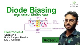 Diode biasing Forward and Reverse bias  সম্মুখ ও বিপরীত ঝোক [upl. by Gothard318]