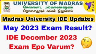 Madras University IDE May 2023 Results December 2023 ExamsA23 Batch Exams [upl. by Ennyletak]