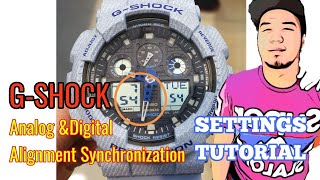 GSHOCK SYNC ANALOG AND DIGITAL ALIGNMENT TUTORIAL PAANO BA TAGALOG [upl. by Aliehc]