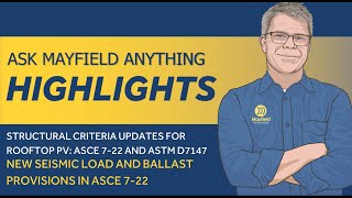 New Seismic Load and Ballast Provisions in ASCE 722  AMA Highlights [upl. by Yllor921]