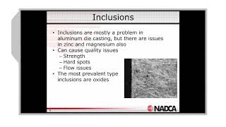 NADCA Webinars Die Casting Defects  Inclusions Leakers and Cracks [upl. by Sisxela]