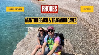 Exploring Rhodes  Afantou Afandou Beach amp Traganou Caves [upl. by Tavey]