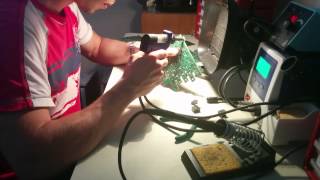 Desoldering PTH components from an older prototype using a ZD985 desoldering station [upl. by Efram75]