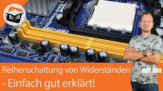 Reihenschaltung  Widerstände  Berechnen  Beispiel  Gleichstrom Einfach sehr gut erklärt mit Jan [upl. by Yoreel]