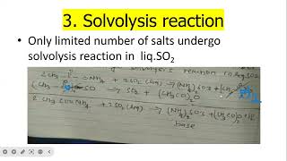 Types of chemical reactions in liq SO2CHEM401Reaction in non aquous solventBScIV [upl. by Aihsoek]