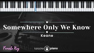 Somewhere Only We Know  Keane KARAOKE PIANO  FEMALE KEY [upl. by Seigler531]