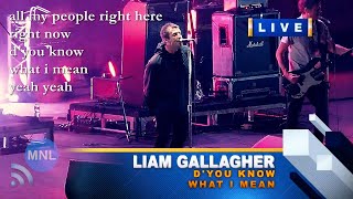 UNPLUGGED DYOU KNOW WHAT I MEAN OASIS Liam Gallagher Momentum Live MNL [upl. by Sargent]