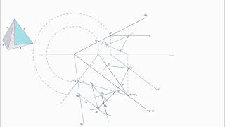 Proyecciones de tetraedro sobre plano oblicuo💡💡💡 Sistema diédrico [upl. by Armalda]