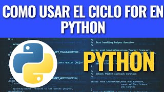 Como usar el ciclo for en Python [upl. by Beverlie]