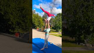 HAVING THE BEST TIME WITH BrittHertz 🤸shorts acro cheer [upl. by Traver]