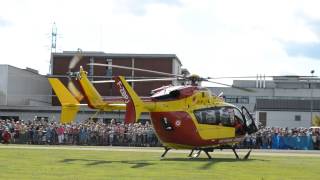 décollage hélicoptère EC145 SDIS 01 AIN sécurité civile bourg en bresse eurocopter [upl. by Trometer]