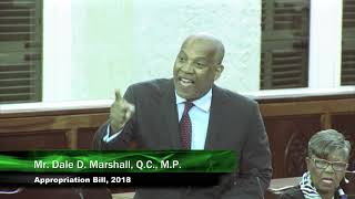 Dale Marshall QC MP debates the Appropriation Bill 2018 [upl. by Stclair]