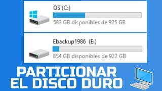 Windows 10 particionar el disco duro en 2 o 3 partes dentro de windows [upl. by Anailuig208]