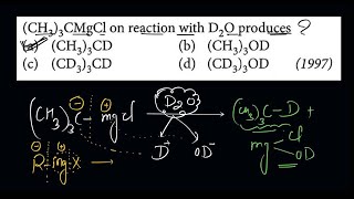 CH33CMgCl on reaction with D2O produces [upl. by Edrei]