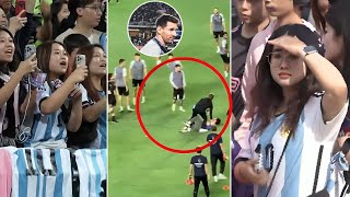 Messi reaction to the pitch invader and Hong Kong fans [upl. by Jennee856]