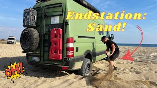 FESTGEFAHREN im SAND 🤯  Vanlife Griechenland 🇬🇷  Sprinter 4x4 [upl. by Illyes]