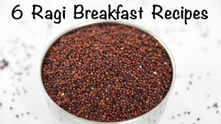 6 ragi breakfast recipes  ragi recipes  healthy Indian Breakfast recipes  South Indian breakfasts [upl. by Haimrej193]