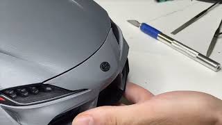 3d printed Toyota Supra scale model glue assembly [upl. by Enrobso]