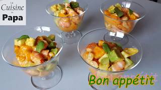 Verrines avocat mangue crevettes [upl. by Leirda]