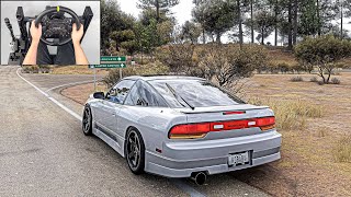 Drifting Nissan 240SX  Forza Horizon 5  Steering Wheel Gameplay [upl. by Atirres791]