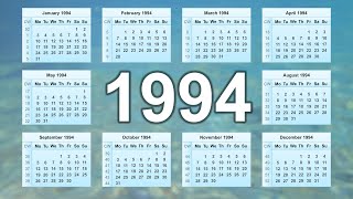 Calendar 1994 [upl. by Jessee]