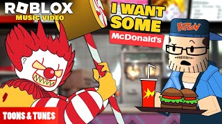 I Want Some McDonalds REANIMATED FGTeeV Roblox Music Video based off the FGTeeV Books Style [upl. by Kippy]