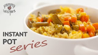 Chicken over Rice with Frozen Vegetables in Instant Pot StepbyStep Instructions [upl. by Portingale]