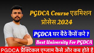 PGDCA course admission 2023  PGDCA घर बैठे कैसे करे  Best university for PGDCA Admission 2024 [upl. by Margeaux]