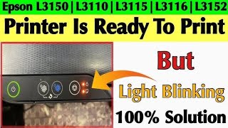 Epson L3250 Red Light Blinking Solution  Epson L Series All Printer Red Light Blinking Problem [upl. by Yetnom]