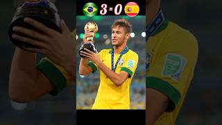 Brazil vs Spain 3 – 0 2013 FIFA Confederations Cup final 🔥🔥 youtubeshorts shorts football [upl. by Reyem]