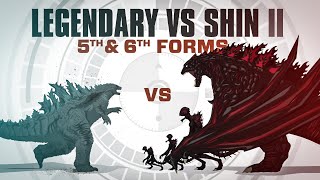 REMATCH Legendary Godzilla vs Shin Godzillas 5th and 6th forms  InDepth Battle Analysis [upl. by Marder451]