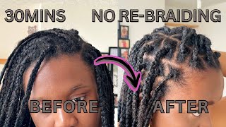 How To REFRESH Your Old Knotless Braids NO REBRAIDING EASY AND QUICK METHOD [upl. by Meredi]