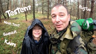 Wildkamperen en spullen testen voor nieuwe vlogs Preppen en survival Nederland bushcraft en outdoor [upl. by Newlin]