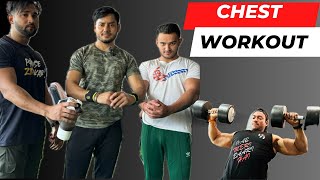 BIG CHEST WORKOUT for BEGINNERS  CHEST WORKOUT at GYM with FRIENDS 🔥 [upl. by Drusus]