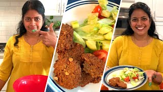 Puratasi Lunch VLOG valaipoo vadai in Tamil  Homemade salad  Gowri and Gowri [upl. by Nannek]