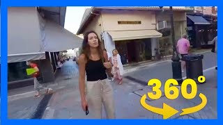 Preveza Greece in 360° Virtual Reality  A walk from Hotel to the Marina [upl. by Hemminger]