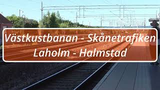 Västkustbanan Laholms station skånetrafiken tag tågtrafik [upl. by Wisnicki]