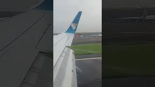 Oman air  approaching rwy 27 CSM intl airport  rainy weather omanair boeing737 boeing explore [upl. by Isabea]