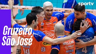 CRUZEIRO 2 X 3 SÃO JOSÉ  MELHORES MOMENTOS  SUPERLIGA MASCULINA DE VÔLEI  sportv [upl. by Jerri]